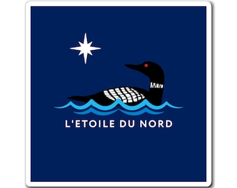 Minnesota Loon Magnet | L'etoile du Nord Magnet | Minnesota Loon Gift | L'etoile du Nord Gift | Star of the North Minnesota Loon Gift