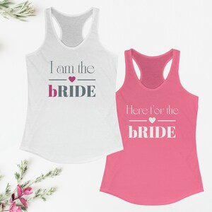 Soy la camiseta sin mangas de la novia / Equipo de despedida de soltera / Bachelorette Crew Swag / Camisas a juego de soltera / Camisas de damas de honor / Camisa de novia