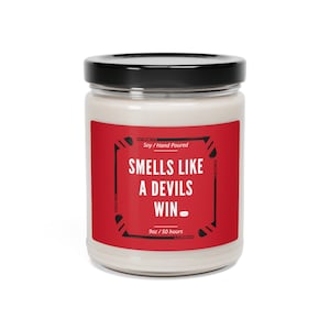 Smells Like a Devils Win Candle | New Jersey Hockey Gift | New Jersey Hockey Candle | New Jersey Devils Gift | Devils Hockey Gift