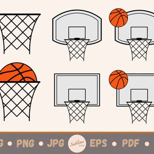 Basketball Hoop Svg, Basketball Backboard Svg, Vector Cut file for Cricut,  Silhouette, Pdf Png Eps Dxf, Decal, Sticker, Vinyl, Pin