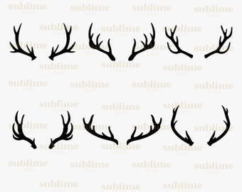 Deer Antler SVG | Cutting files for Cricut, Silhouette | svg, png, jpg, eps, ai, pdf | Commercial use vector graphics | INSTANT DOWNLOAD