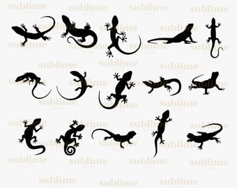 Lizard SVG Bundle | Cutting files for Cricut, Silhouette | svg, png, dxf, eps, ai | Commercial use vector graphic | INSTANT DOWNLOAD