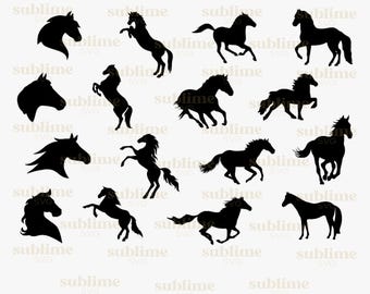 Horse SVG Bundle | Cutting files for Cricut, Silhouette | svg, png, jpg, eps, ai, pdf | Commercial use vector graphics | INSTANT DOWNLOAD