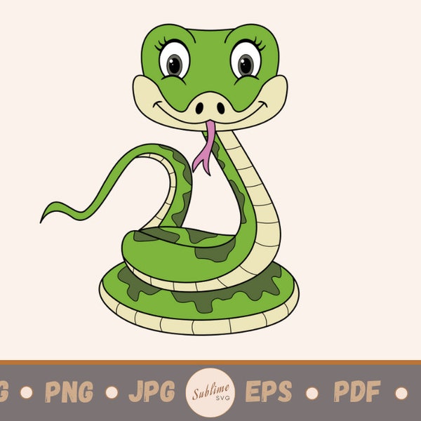 Snake SVG | Cutting files for Cricut, Silhouette | svg, png, jpg, eps, ai, pdf | Commercial use vector graphics | INSTANT DOWNLOAD