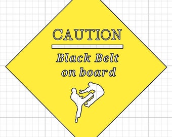 Black Belt vinyl decal, karate, taekwondo