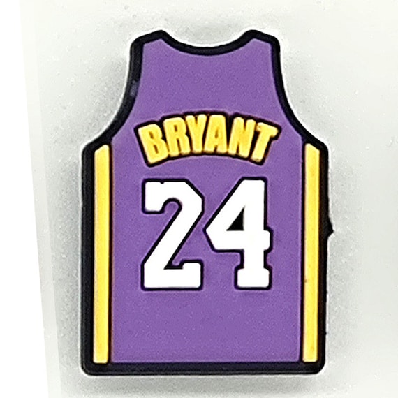 2 Pc Los Angeles Lakers Croc Charms JIBBITZ~Kobe Bryant #24 BUNDLE 