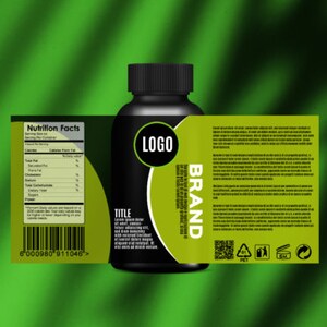 Package Design Label Template | Bottle Label Package Template Design | Custom Label Design  | DIY Bottle Label | Wrap Around Label
