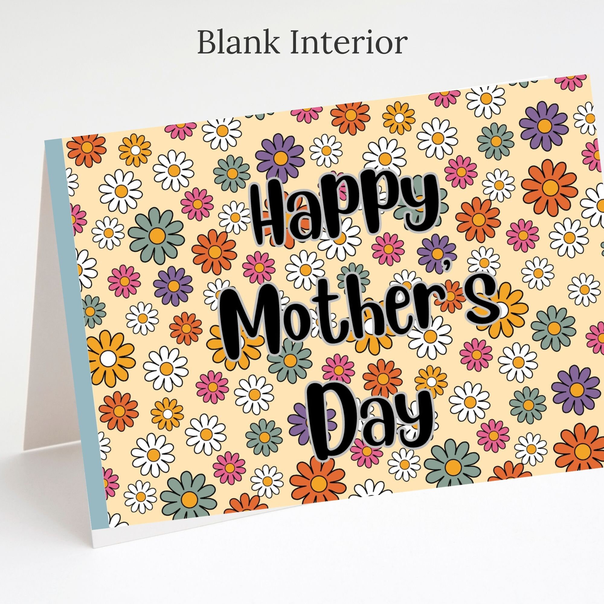 Retro Happy Mothers Day Card Printable Mother's Day Card Instant ...
