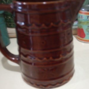 MarCrest, Daisy Dot, stoneware pitcher, smaller sz, 7&quot;