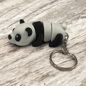 Articulated Animal Fidget Panda Keychain, Cute Panda Design and Fidget Toy Animal Lover Keyring for Kids