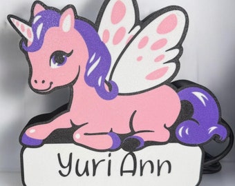 Personalized Unicorn Night Light Box: Kids Room Decor