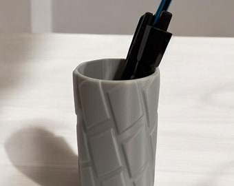 Geometric Pencil Holder: Modern Desk Organizer, Makeup Brush Storage