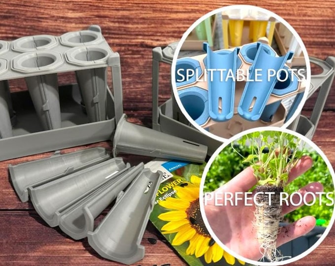 Featured listing image: Self-Watering Seed Starter, Easy Plant Removal Splitable Pots, Plant Starting Tray