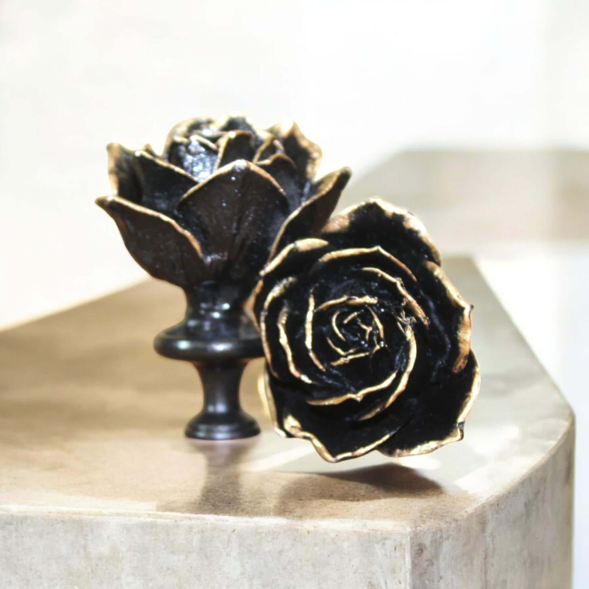 Floral Resin Drawer Knobs - Handmade Flower Cabinet Pulls for Furniture Upcycling & Home Improvement Projects