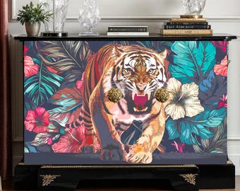 Papel de decoupage grande para la renovación de muebles: servilleta de papel con estampado de tigre: decoración y manualidades.