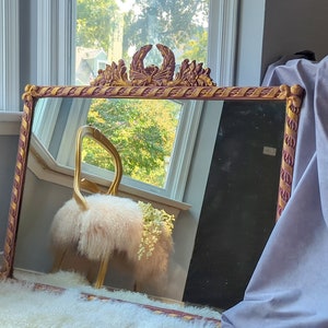 Vintage Gilded Mirror for Bohemian Chic Homes – Handcrafted Romantic Shabby Chic Wall Decor, Unique Vintage Style Deco