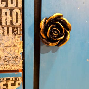Floral Resin Drawer Knobs - Handmade Flower Cabinet Pulls for Furniture Upcycling & Home remolding Projects. Furniture Upcycling