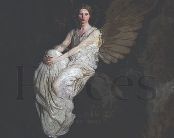 Vintage Angel Decoupage Paper, Large Rice Tissue, Furniture Upcycling, Home Decor, Artistic Embellishments, Ethereal Vintage Charm