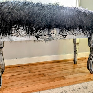Window Bench Punk Home Decor Gothic Sofa  Settee | Handmade Vintage Dark Furniture for Living Room & Bedroom