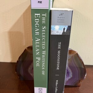 Two Book Lot of Very Early Detective Stories and Mysteries:  Edgar Allan Poe Writings and The Moonstone by Wilkie Collins