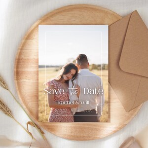 Minimalist Save The Date Template, Save the Date Template With Photo, Save the Dates Template, Modern Save the Date, Save the date
