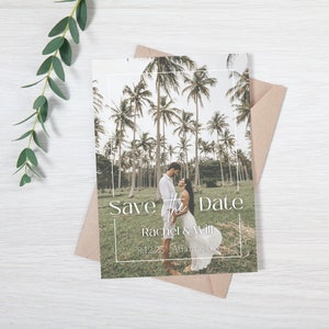 Minimalist Save The Date, Save the Date Template With Photo, Save the Dates Template, Modern Save the Date. Personalized Save the date