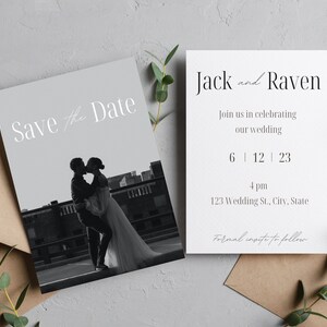 ミニマリストの Save The Date テンプレート、Save the Date テンプレート、パーソナライズされた Save the Date、モダンな Save the Date、Save the Date