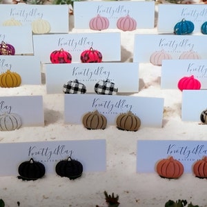 Pumpkin Earrings | Pumpkin Clay Earrings | Pumpkin Hoop Earrings | Halloween Clay Earrings| Fall Clay Earrings  | Pumpkin Clay Studs