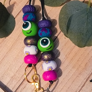 Cute Monsters Lanyard Incorporated | Beaded Lanyard | Teacher Gift Appreciation |Gift for her | Teacher Lanyard | Clay Lanyard | Mothers