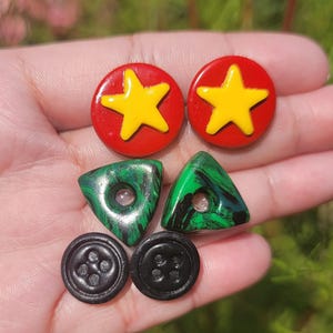 The Coraline / Caroline Earrings/ Black Button Studs/ Ghost Eye Ball Studs ? Handmade Clay Earrings/ Gift Ideas / Polymer Clay Earrings