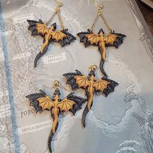 Fourth Wing  gift ideas /Dragon Clay Earrings | Riders Quadrant Accessories | Cosplay Earrings | Book Lover Earrings | Polymer Clay Earrings