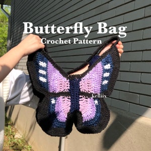 Crochet Butterfly Bag Pattern PDF