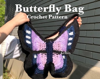 Patrón PDF de bolso de mariposa de crochet