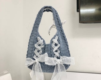 Patrón de bolso de crochet con cinta en PDF