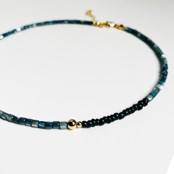 Beaded necklace | Summer jewelry | Colorful Beaded Choker | Beaded choker | Shell necklace | Dainty minimalist jewelry | Seed Bead Necklace