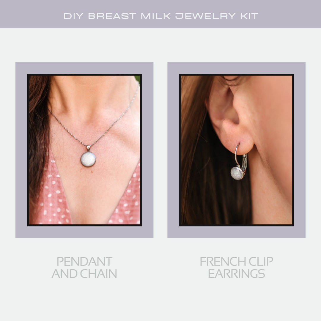 DIY Breast Milk KIT – Drop Shaped “Together” Earrings – MILKIES® DIY