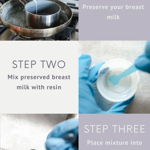Breast Milk Jewelry DIY Kit. Stainless Steel Keepsake for Breastfeeding