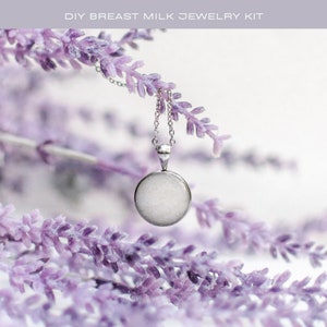 Breast Milk Jewelry DIY Kit. Stainless Steel Keepsake for Breastfeeding Moms. First Mothers Day. Breastmilk Necklace image 2