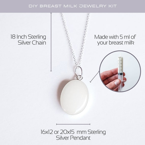 Breastmilk Jewellery Necklace Kit Breastmilk Jewelry Diy -  in 2023