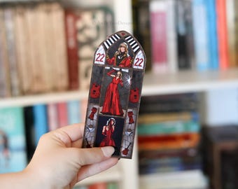 Red TV Stained Glass Bookmark