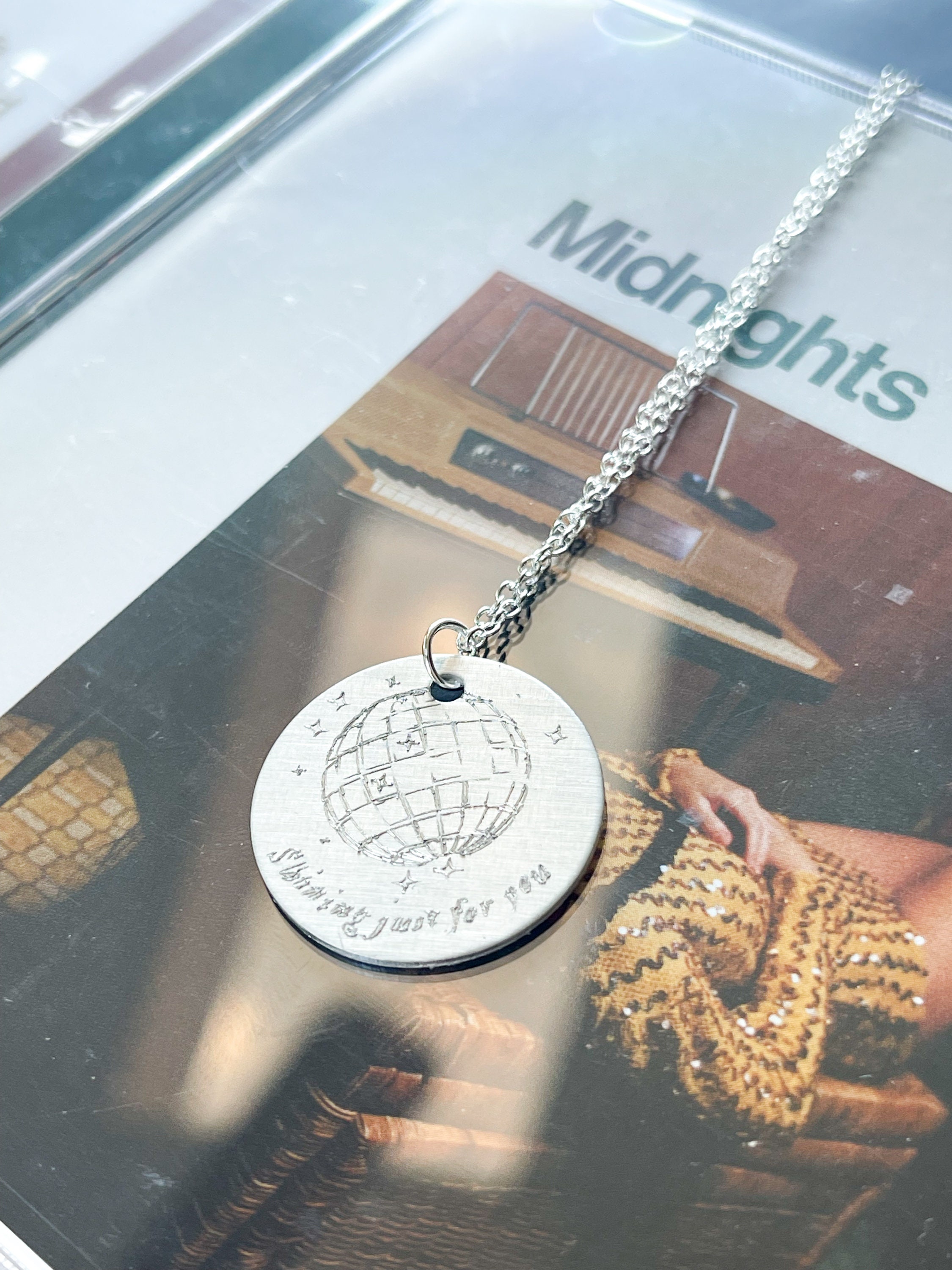 Mirrorball Necklace Etsy