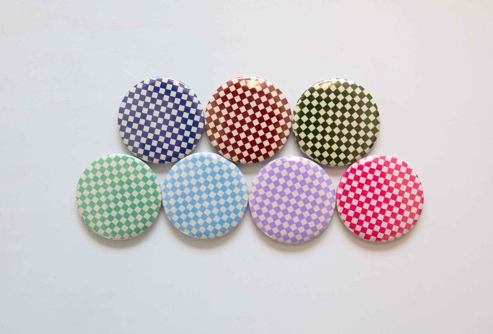 Checkerboard Button Magnet Set - Etsy