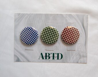 Juego de imanes con botones de tablero de ajedrez retro