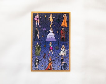 Stained Glass Eras Fridge Magnet