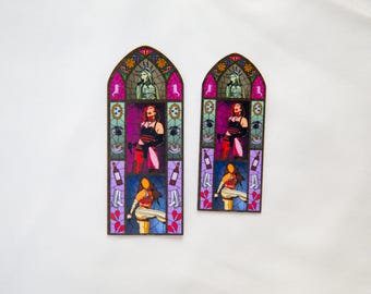 Pegatina de vitral de la Princesa del Medio Oeste