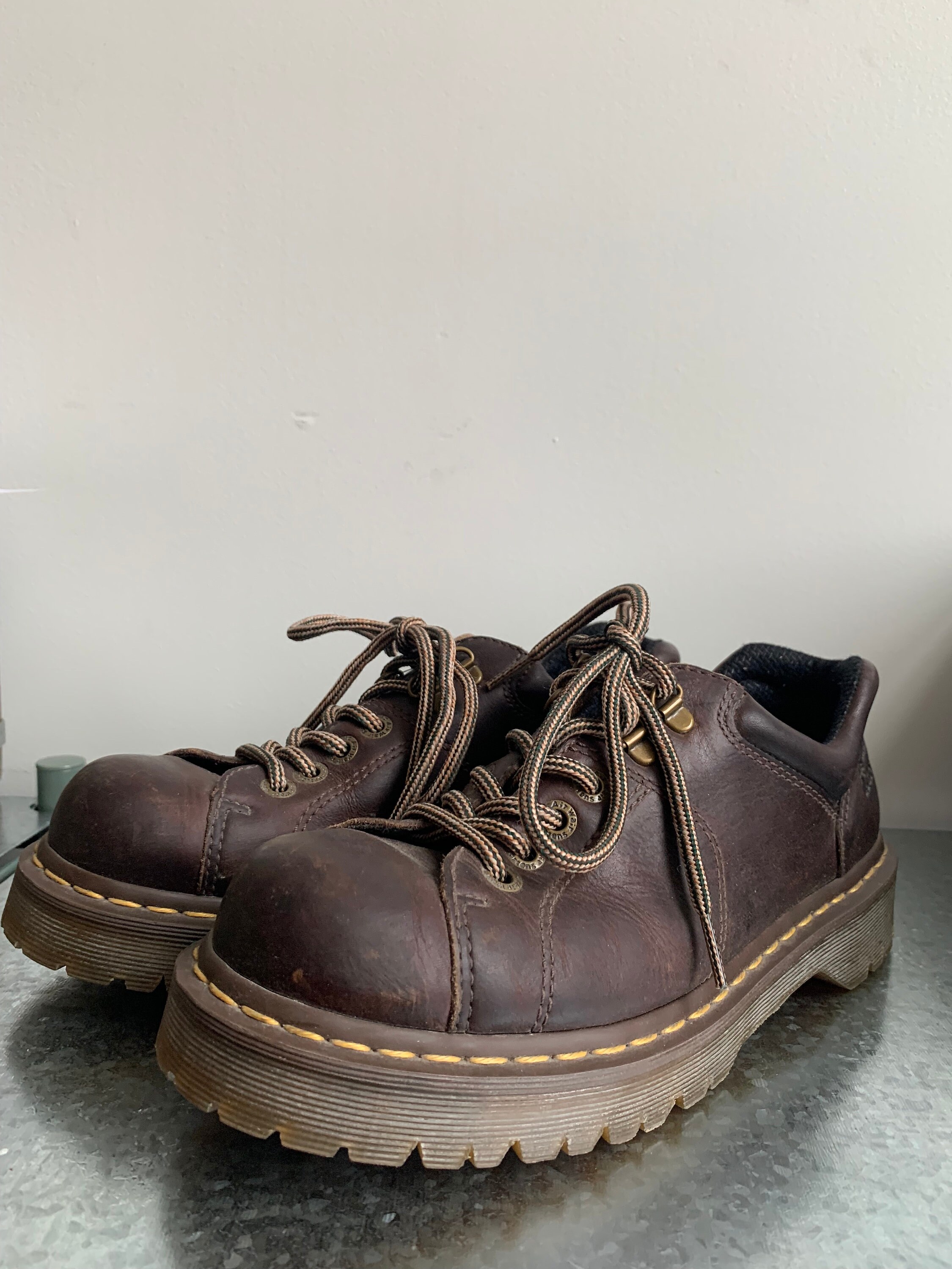 brown dr martin shoes