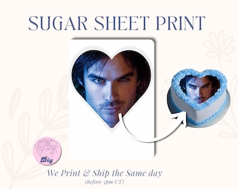 Damon Salvatore Vampire Diaries Edible Cake Topper: Sugar Sheet Print