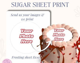 Custom Edible Image Cake Topper Your Photo Logo Cupcakes Cookies Cake Strips Personalized