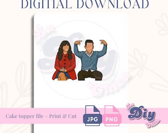 Faceless character Cartoon new girl show PNG Clipart | 29th Schmidt Digital Download | Printable Topper Image | Instant Printable 8.5x11