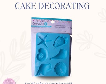 Beach summer Silicone Mold: Seashells, conch shell, starfish - Cake Decor tool